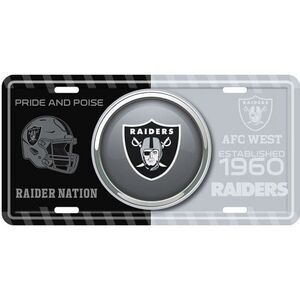 Las Vegas Raiders NFL Bullseye License Plate